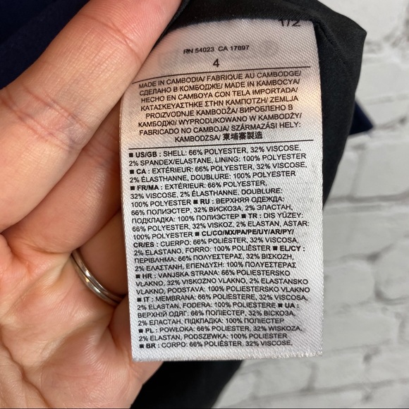 BANANA REPUBLIC Navy Pencil Skirt 4 - Picture 5 of 8